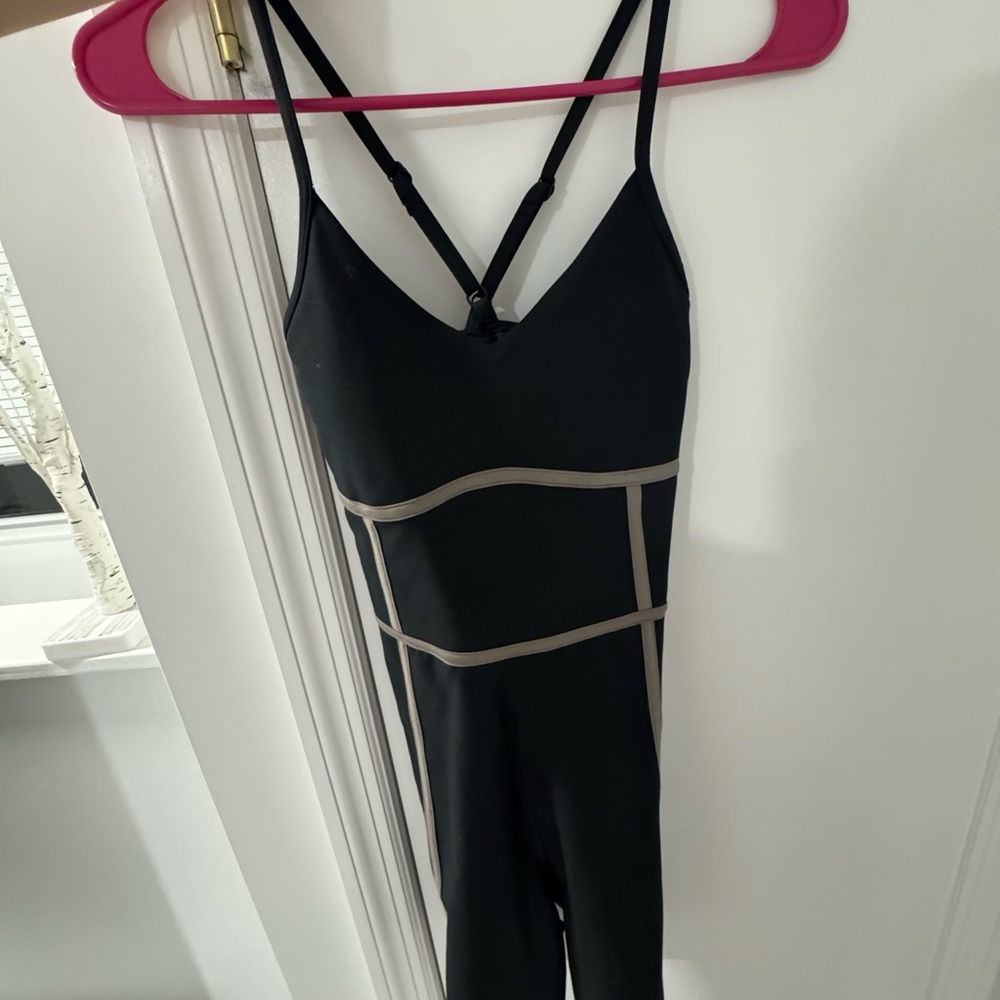 Abercrombie & Fitch Black Jumpsuit with Tan Accents
